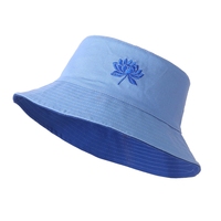 OEM alta calidad personalizado bordado Logotipo de moda lienzo Denim ala ancha gorra de pescador sombrero de cubo
