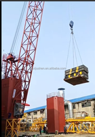 Grue de chantier électrique 10T SWL, portée de travail maximale 45m, rotation à 360 degrés, grue sur piédestal pour la réparation et la construction navale