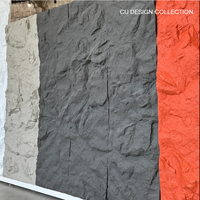 Usine de design moderne Panneaux muraux flexibles en fausse pierre en PU décors de roche application extérieure grande dalle extérieure artificielle