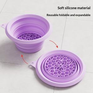 Bol pliable en silicone pour bain de glace facial, réutilisable, pour thérapie par le froid, avec plateau à glace intégré, pour la maison et les voyages - Product Image 4