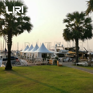 Gazebo Portatile Bianco per Esterni, Tenda da Spiaggia, Campeggio e Giardino, Pagoda 6x6 - Product Image 3