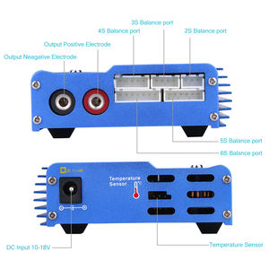 HTRC-<span class=keywords><strong>Chargeur</strong></span> de Batterie Lipo Imax 80W avec Adaptateur pour Batterie LiPo/<span class=keywords><strong>Li</strong></span>-<span class=keywords><strong>ion</strong></span>/Life/LiHV (1-6S), NiMH/NiCd (1-15S),(B6-Blue) - Product Image 3