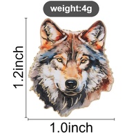 Broche en émail tête de loup vif, portrait d'animal sauvage, en alliage de zinc, pour sac à dos, veste, chapeau, revers, décoration, objet de collection