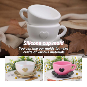 Silicone Love Tea Cup Candle Jar Vase <b>Mold</b> DIY Aromatherapy Eco-friendly Reusable Heat Resistant Storage Ornaments - Product Image 5