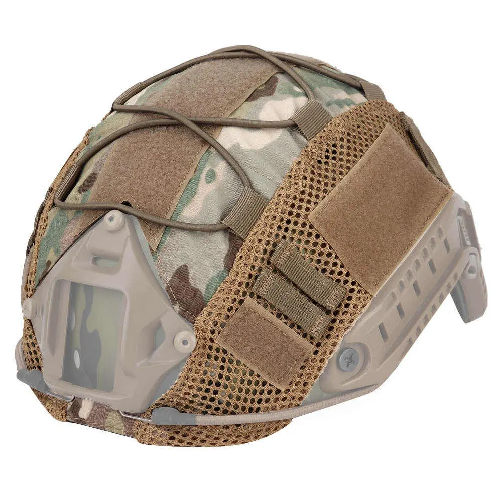 Breathable Helmet Cloth with Elastic Cord Outdoor Sports Protective Camouflage Helmet Cover