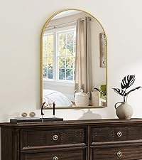 Modern tasarım dikdörtgen alüminyum alaşım ahşap çatkı duvar monte banyo aynası yuvarlak köşeler siyah renk - Product Image 6