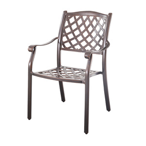 Silla de aluminio fundido para exteriores, diseño tradicional, resistente a la intemperie, conjunto de jardín, asiento individual - Product Image 1
