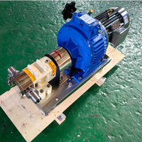 Pompe à lobes de Rotor en acier inoxydable électrique à haute viscosité pompe à engrenages de transfert sanitaire personnalisable pour sirop mélasse miel