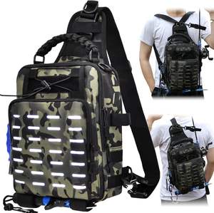 Mochila de Pesca con Soporte para Cañas y Aparejos - Ligera, Impermeable, Organizador Táctico para Pesca, Senderismo, Caza - Product Image 2