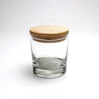 Couvercle en bois et bambou avec joint en silicone pour pot à bougie en verre