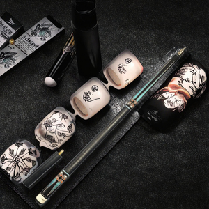 Taco de billar premium de acero inoxidable genuino con eje de fibra de carbono, culata de arce y empuñadura de cuero de 12.5mm 1/2 con extensión - Product Image 3