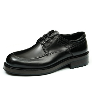 Business casual men's <b>shoes</b> 2026 new round-toe genuine leather British retro colored formal <b>shoes</b> - Product Image 5