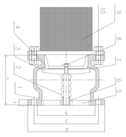 Vanne à clapet en fonte avec bride, conforme à la norme ANSI Classe 150, corps en fonte ductile, filtre en acier inoxydable, classe de pression 150, directement de l'usine