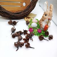 Bunga Kering Plastik Lavender Hydrangea Pakis Buah Kering Hiasan Karangan Bunga Natal Aksesoris Ornamen Hutan Kreatif DIY