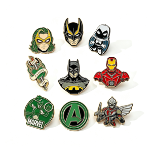 Novedad transfronteriza: Broches de aleación esmaltada inspirados en Marvel, de películas y series europeas y americanas, con personajes como Moon Knight, Scarlet Witch, Loki y Thanos. - Product Image 3