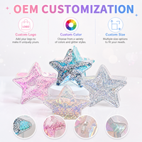 Pochette cosmétique personnalisée en PVC en forme d'étoile, étui à bijoux pentagramme, pochette de maquillage transparente, boîte de rangement pour pendentifs