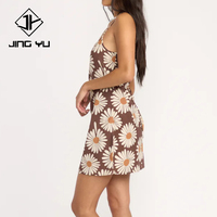 Robe d'été en coton biologique de haute qualité, à imprimé tendance, cintrée, sur mesure