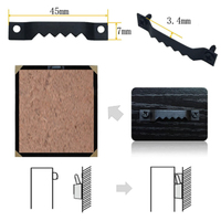 Crochets de suspension pour cadre photo en dents de scie noir argenté doré Support mural personnalisé avec vis 7x40mm