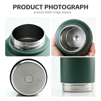 Bouteille d'eau portable 3-en-1 en acier inoxydable étanche de 32 oz avec logo personnalisé pour animaux de compagnie, gamelle de voyage pour chien et distributeur de nourriture pour extérieur