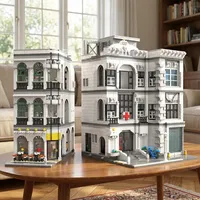 4958 pièces – Ensemble de bâtiments hospitaliers en plastique avec 17 figurines – Maquette modulaire d'architecture urbaine à assembler – Kit de jouets DIY