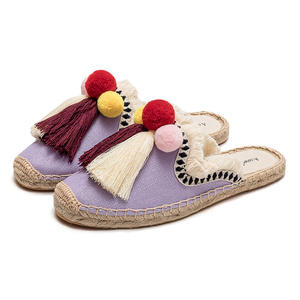 Populaire Chanvre Corde Semelle Femmes Espadrilles Plates Pantoufles Approvisionnement D'usine Personnaliser Chaussures - Product Image 3