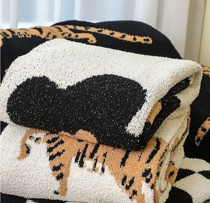 Bắc Âu hiện đại hoa văn phòng siesta khăn choàng 100% Polyester dệt kim len chăn mô hình rắn cho giải trí điều hòa không khí sofa - Product Image 5