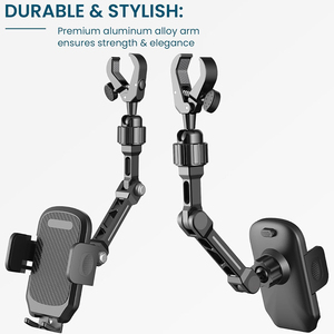 <span class=keywords><strong>Rear</strong></span> <span class=keywords><strong>View</strong></span> Gương điện thoại chủ Hợp kim nhôm gắn đa Góc điều chỉnh xoay và có thể thu vào tương thích với điện thoại - Product Image 2