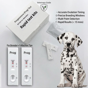 Kit de bandelettes de test de progestérone canine, détection rapide du niveau de progestérone chez le <span class=keywords><strong>chien</strong></span> pour la reproduction et l'insémination artificielle, test QC CE/ISO/ROHS - Product Image 1