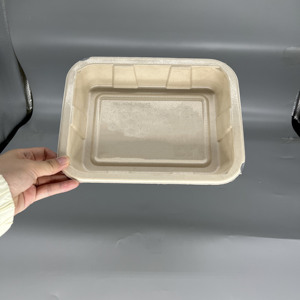 Barquette rectangulaire en pulpe de canne à sucre biodégradable, à compartiment unique, thermoscellable, avec revêtement, <span class=keywords><strong>pour</strong></span> viande fraîche - Product Image 4