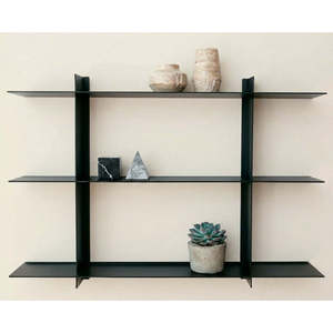 Mensola da Parete in Metallo Kora, 75 Cm, Acciaio Verniciato a Polvere Opaca, Stile Industriale Moderno per Soggiorno e Cucina - Product Image 1