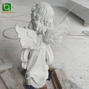<span class=keywords><strong>Angelo</strong></span> Bambino in Marmo <span class=keywords><strong>Bianco</strong></span> di Alta Qualità per Decorazione Giardino, Scolpito a Mano su una Sfera - Product Image 6