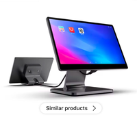 15.6" Aluminum Alloy Dual Screen Touch POS Terminal Cash Register Machine with NFC Wi-Fi 6 Smart Software for Retail Store