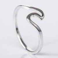 Bague simple ondulée pour femme, best-seller AliExpress & Wish, en alliage plaqué argent, bijoux transfrontaliers en gros