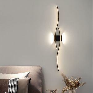 Style nordique décoratif salon chambre intérieur <span class=keywords><strong>serpent</strong></span> cambre en forme de S applique murale créative intérieur moderne Led applique murale - Product Image 2