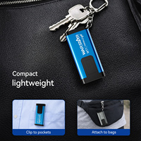 Senter Gantungan Kunci WT1 Ultra-Mini Berbahan Aluminium Alloy, Dapat Diisi Ulang via USB-C, Tahan Air dengan Alarm untuk EDC, Berkemah, dan Keadaan Darurat