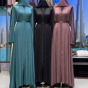 Nueva Abaya Estilo Dubái 2026, Vestido Largo Tradicional Islámico para Mujer, Estilo Saudí, Ligero, de Poliéster Transpirable para Ramadán - Product Image 1