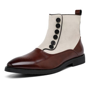 Stivali Chelsea da <span class=keywords><strong>uomo</strong></span>, fibbia con cerniera laterale, funzione antiscivolo, stile Western autunno inverno - Product Image 1