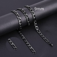 Chaîne gourmette cubaine en acier inoxydable plaqué or 18 carats de 3/4/5/7/9 mm, style hip-hop tendance pour hommes