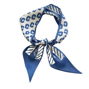 Nouvelle tendance chinoise, écharpe en soie tussore unique brodée et teinte en tie-dye, 90*4 cm, pour femmes - Product Image 1