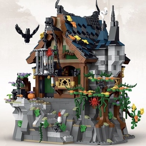 Mork 033011 Thời Trung Cổ huyền diệu nhà phù thủy khối xây dựng đường phố xem lắp ráp đồ chơi sinh nhật quà tặng cho trẻ em gái - Product Image 3