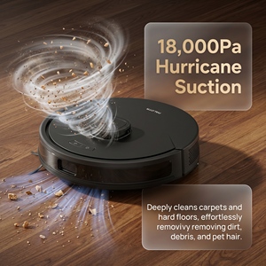 PT20-C800 Robot Vacuum Cleaner 18000Pa Suction LDS Laser Navigation Auto Dust Collection Anti-Collision Sweep <b>Mop</b> Pet - Product Image 2