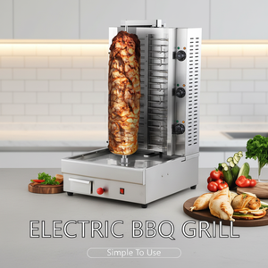 Attrezzatura da Cucina Commerciale, Macchina Automatica per Kebab e Shawarma a 3 Bruciatori in Acciaio Inox da 8KW - Product Image 5