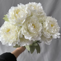KW-PB001 Grosir Buket Bunga Sutra Berkualitas Tinggi 7 Tangkai Bunga Peony Imitasi Buket Bunga Peony Artifisial