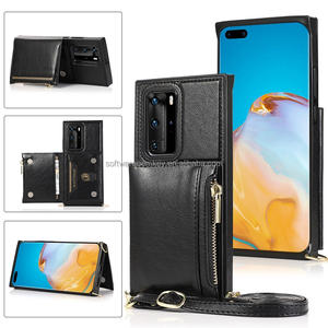 Étui portefeuille à Double lanière <span class=keywords><strong>avec</strong></span> fermeture éclair et fente pour carte magnétique pour <span class=keywords><strong>Huawei</strong></span> <span class=keywords><strong>P30</strong></span> P40 support antichoc étui en cuir pour <span class=keywords><strong>Huawei</strong></span> <span class=keywords><strong>P30</strong></span> P40 Pro - Product Image 2