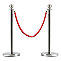 Corde de barrière de gestion de file d'attente d'exposition Pole Queue Line Stand Stanchions pour le contrôle des foules