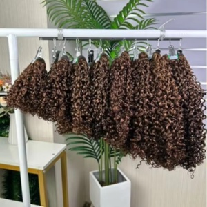 ผมต่อแบบ SDD Pixie Curl 100% ผมแท้ ความหนาแน่นเต็มพิกัด สีน้ำตาล - Product Image 1