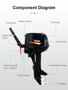 Nouveau produit en gros : Moteurs marins à essence 169cc 12 CV 2 temps refroidis par air T12 - Product Image 2