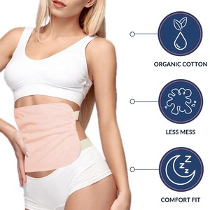 Pul anti-fuite, sensation douce et moins de dégâts, compresse d'huile de ricin réutilisable en coton biologique non blanchi. - Product Image 4