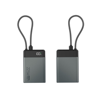 Chargeur portable, batterie externe compacte 22,5 W à charge rapide, 10000 mAh noir |   Chargeur de câble USB-C intégré, sûr en vol