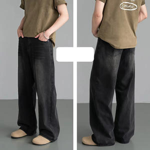 <span class=keywords><strong>Jeans</strong></span> Casual larghi da uomo <span class=keywords><strong>Jeans</strong></span> larghi a gamba larga da uomo Vintage moda Street Wear da uomo <span class=keywords><strong>Jeans</strong></span> dritti di alta qualità - Product Image 2